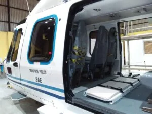 foto maca aeromédica lado - transporte aeromédico