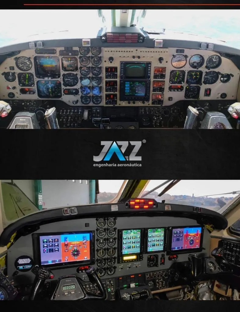 Antes e depois de retrofit — King Air B200