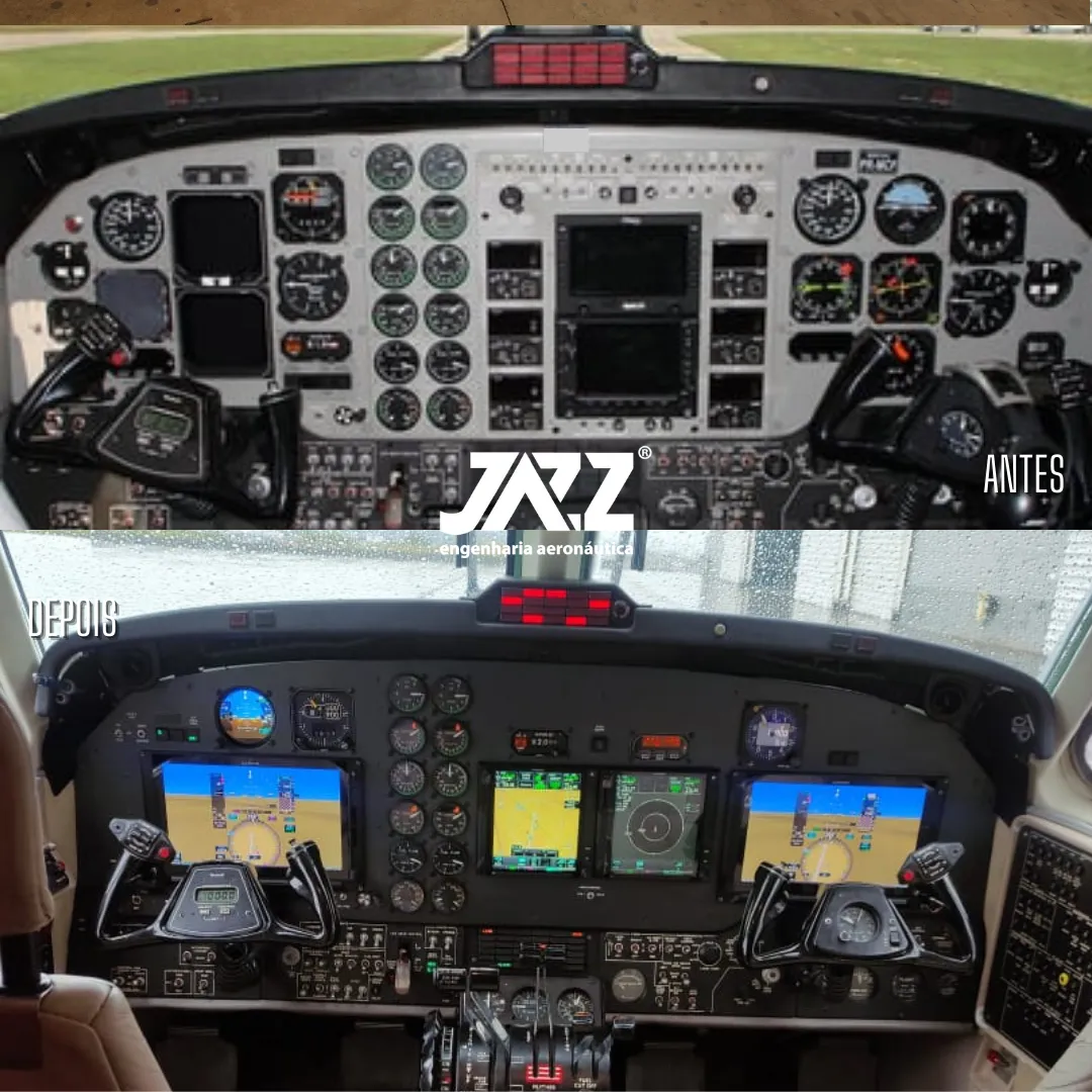 Antes e depois de retrofit — King Air B200